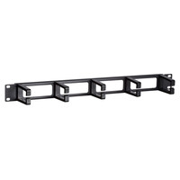 POWERTECH cable management NETW-0031 για rack 19"/1U, 5x γάντζοι, μαύρο