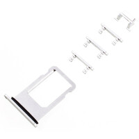 Υποδοχή κάρτας SIM και Side Button για iPhone 8, ασημί