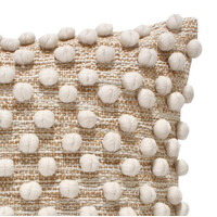 Μαξιλάρι Finne Inart βαμβακερό σε μπεζ απόχρωση  45x45x2.5εκ