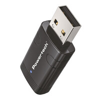POWERTECH ασύρματος USB αντάπτορας δικτύου PT-1387, 900Mbps WiFi 6, Bluetooth 5.3