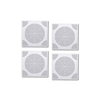 Audiodesigner Circle Pattern White Ηχοαπορροφητικά Ξύλινα Πάνελ 50x50x5 cm / 1 τ.μ. (4 Τεμάχια)