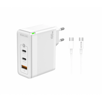 jager ΦΟΡΤΙΣΤΗΣ 100W FAST CHARGER - 1 ΘΥΡA USB - 2 ΘΥΡΕΣ TYPE C + ΚΑΛΩΔΙΟ USB / TYPE C 1M (C118)