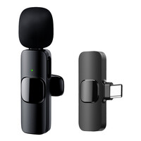APEXEL ασύρματο μικρόφωνο APL-MIC003, USB-C, 2.4GHz, μαύρο