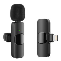 APEXEL ασύρματο μικρόφωνο APL-MIC004, Lightning, 2.4GHz, μαύρο