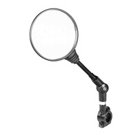 9163.8-LB ΚΑΘΡΕΠΤΗΣ ΠΟΔΗΛΑΤΟΥ BIKO+ ΣΤΡΟΓΓΥΛΟΣ M10x1,25 ΜΕ ΒΑΣΗ ΣΤΗΡΙΞΗΣ ΤΙΜΟΝΙΟΥ 22mm DX/SX ΜΑΥΡΟ ΧΡΩΜΑ  LAMPA - 1 ΤΕΜ.