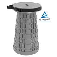 POWERTECH πτυσσόμενο καρεκλάκι HUH-0231, αντοχή έως 250kg, 25.5x45cm, γκρι