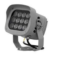 GLOBOSTAR® FLOOD-XENA 05015 Προβολέας Σποτ Wall Washer LED 12W 1440lm 10° AC 220-240V Αδιάβροχο IP65 Ψυχρό Λευκό 6000K - Γκρι Ανθρακί - Μ13.5 x Π11 x Υ15cm - 3 Χρόνια Εγγύηση