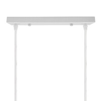 DIY Ροζέτα Φωτιστικού Λευκή Ορθογώνια 300x50mm με 2 Τρύπες GloboStar 90821