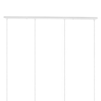 DIY Ροζέτα Φωτιστικού Λευκή Ορθογώνια 1200x50mm με 4 Τρύπες GloboStar 90825