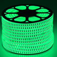 GloboStar® 70515 Wide Ταινία Διπλής Σειράς Epistar LED SMD 2835 1m 24W/m 180LED/m 3144lm/m 120° DC 230V Αδιάβροχη IP68 Πράσινο Dimmable