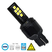 GloboStar® 81157 Λάμπα Αυτοκίνητου T20 - 7440 - W21W 2nd Generation Can-Bus Series LED 12 SMD 3030 8W 1200lm 360° DC 12V IP20 Ψυχρό Λευκό 6000K