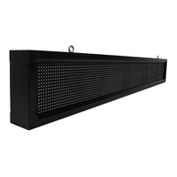 GloboStar® DISPLAY 90265 Κυλιόμενη Ψηφιακή Επιγραφή P10 Μονής Όψης LED AC 220-240V Αδιάβροχο IP54 RGBW - WiFi Control μέσω FK APP - Αισθητήρας Θερμοκρασίας & Υγρασίας - Μ168 x Π9 x Υ24cm - 2 Χρόνια Εγγύηση