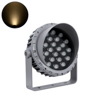 GLOBOSTAR® FLOOD-MENA 90644 Προβολέας Σποτ Wall Washer με Αντιθαμβωτική Γρίλια LED 24W 2160lm 30° AC 220-240V Αδιάβροχο IP65 Θερμό Λευκό 3000K - Ασημί - Μ23 x Π23 x Υ18cm - 3 Χρόνια Εγγύηση