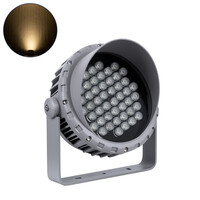 GLOBOSTAR® FLOOD-MENA 90646 Προβολέας Σποτ Wall Washer με Αντιθαμβωτική Γρίλια LED 48W 4320lm 30° AC 220-240V Αδιάβροχο IP65 Θερμό Λευκό 3000K - Ασημί - Μ25 x Π25 x Υ18cm - 3 Χρόνια Εγγύηση