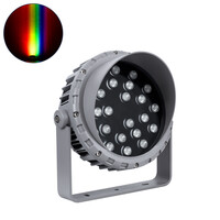 GLOBOSTAR® FLOOD-MENA 90648 Προβολέας Σποτ Wall Washer με Αντιθαμβωτική Γρίλια LED 36W 3060lm 30° DC 24V Αδιάβροχο IP65 RGBW DMX512 Dimmable - Ασημί - Μ23 x Π23 x Υ18cm - 3 Χρόνια Εγγύηση
