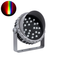 GLOBOSTAR® FLOOD-MENA 90649 Προβολέας Σποτ Wall Washer με Αντιθαμβωτική Γρίλια LED 48W 4080lm 30° DC 24V Αδιάβροχο IP65 RGBW DMX512 Dimmable - Ασημί - Μ25 x Π25 x Υ18cm - 3 Χρόνια Εγγύηση