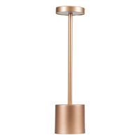 GloboStar® JOJO 76522 Επαναφορτιζόμενο Επιτραπέζιο Φωτιστικό Πορτατίφ LED 1.5W 105lm 120° DC 5V IP44 CCT Ultra Θερμό 1500K - Φυσικό Λευκό 4500K - Ψυχρό Λευκό 6000K Dimmable Χάλκινο Αλουμίνιο - Μ8 x Π8 x Υ34cm - 2 Χρόνια Εγγύηση