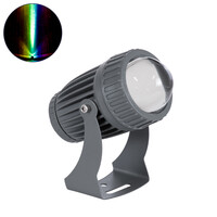 GloboStar® SPOT-FENIA 90137 Σποτ Φωτισμου Wall Washer LED 10W 1000lm 5° DC 24V DMX512 Αδιάβροχο IP65 D7 x H12cm RGB - Γκρι Ανθρακί - 3 Years Warranty