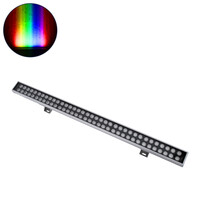 GLOBOSTAR® WASHER-GAIA 90216 Μπάρα Φωτισμού Wall Washer LED 144W 12240lm 10° DC 24V Αδιάβροχο IP67 Πολύχρωμο RGBW DMX512 Dimmable - Ασημί - Μ100 x Π7.3 x Υ4.3cm - 3 Χρόνια Εγγύηση