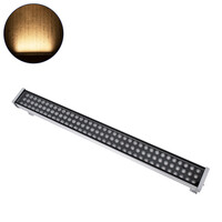 GLOBOSTAR® WASHER-GAIA 90217 Μπάρα Φωτισμού Wall Washer LED 216W 19440lm 10° DC 24V Αδιάβροχο IP67 Θερμό Λευκό 2700K Dimmable - Ασημί - Μ100 x Π10.2 x Υ9.5cm - 3 Χρόνια Εγγύηση