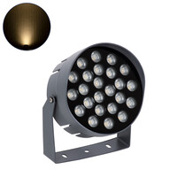 GLOBOSTAR® FLOOD-NIGMA 90378 Προβολέας Σποτ Wall Washer με Αντιθαμβωτική Γρίλια LED 24W 2160lm 30° DC 24V Αδιάβροχο IP65 Θερμό Λευκό 3000K Dimmable - Γκρι Ανθρακί - Μ15 x Π15 x Υ9.1cm - 3 Χρόνια Εγγύηση