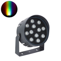 GLOBOSTAR® FLOOD-NIGMA 90396 Προβολέας Σποτ Wall Washer με Αντιθαμβωτική Γρίλια LED 24W 2040lm 30° DC 24V Αδιάβροχο IP65 RGBW DMX512 Dimmable - Γκρι Ανθρακί - Μ15 x Π15 x Υ9.1cm - 3 Χρόνια Εγγύηση