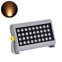 GLOBOSTAR® FLOOD-HENA 90445 Προβολέας Σποτ Wall Washer LED 36W 3060lm 30° AC 220-240V Αδιάβροχο IP67 Αρχιτεκτονικό Πορτοκαλί 2200K - Ασημί - Μ30 x Π6 x Υ17cm - 3 Χρόνια Εγγύηση