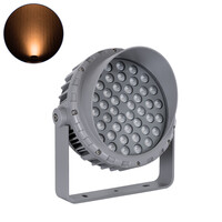GLOBOSTAR® FLOOD-MENA 90338 Προβολέας Σποτ Wall Washer με Αντιθαμβωτική Γρίλια LED 48W 4080lm 30° AC 220-240V Αδιάβροχο IP67 Αρχιτεκτονικό Πορτοκαλί 2200K - Γκρι Ανθρακί - Μ26 x Π20 x Υ28.5cm - 3 Χρόνια Εγγύηση