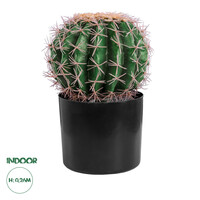 GloboStar® Artificial Garden FEROCACTUS 20092 Τεχνητό Διακοσμητικό Φυτό Φερόκακτος Υ26cm
