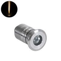 GLOBOSTAR® UNDERWATER-DANI 90410 Υποβρύχιο Χωνευτό Σποτ για Σιντριβάνια/Πισίνες LED 1W 90lm 5° DC 24V Αδιάβροχο IP68 Θερμό Λευκό 2700K Dimmable - Ανοξείδωτο Ατσάλι 304 - Φ3 x Υ5cm - Q2.4cm - 3 Χρόνια Εγγύηση