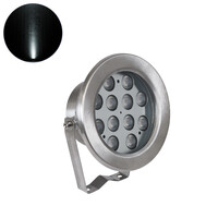 GLOBOSTAR® UNDERWATER-JERRY 90424 Υποβρύχιο Επιφανειακό Σποτ για Σιντριβάνια/Πισίνες LED 12W 1200lm 30° DC 24V Αδιάβροχο IP68 Ψυχρό Λευκό 6000K Dimmable - Ανοξείδωτο Ατσάλι 304 - Μ14.5 x Π7 x Υ19cm - 3 Χρόνια Εγγύηση