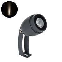 GLOBOSTAR® TREELIGHT-TREEGAL 90462 Σποτ Φωτισμού για Φυτά - Δέντρα με Βάση Μπετού & Κορμού LED 3W 345lm 15° DC 24V Αδιάβροχο IP65 Φυσικό Λευκό 4500K Dimmable - Γκρι Ανθρακί - Μ5 x Π5 x Υ14.7cm - 3 Χρόνια Εγγύηση