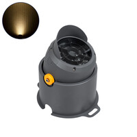GLOBOSTAR® FLOOD-SIMA 90495 Κινούμενος Προβολέας Σποτ Wall Washer με Αντιθαμβωτική Γρίλια LED 36W 3240lm 30° DC 24V Αδιάβροχο IP67 Θερμό Λευκό 2700K Dimmable - Γκρι Ανθρακί - Μ21 x Π26 x Υ27cm - 3 Χρόνια Εγγύηση