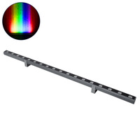 GLOBOSTAR® WASHER-PANDA 90585 Μπάρα Φωτισμού Wall Washer LED 36W 3060lm 15° DC 24V Αδιάβροχο IP65 Πολύχρωμο RGBW Dimmable DMX512 - Γκρι Ανθρακί - Μ100 x Π4 x Υ3.5cm - 3 Χρόνια Εγγύηση