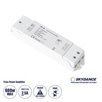 GloboStar® 73128 S1-A SKYDANCE AC Triac Amplifier 1 Κανάλι AC 100-240V 1 x 2.5A 600W - Max 2.5A 600W - IP20  Μ17.5 x Π4.5 x Υ2.5cm - 5 Χρόνια Εγγύηση