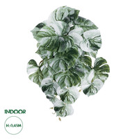 GloboStar® Artificial Garden ALBINO MONSTERA HANGING PLANT 20609 - Τεχνητό Διακοσμητικό Κρεμαστό Φυτό Μονστέρα Υ45cm