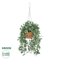 GloboStar® Artificial Garden GOLDEN BELL WILLOW HANGING PLANT 20627 Τεχνητό Κρεμαστό Διακοσμητικό Φυτό Ιτίας  Y80cm