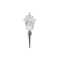 GloboStar® VITRO 203-0203 Vintage Καρφωτό Φωτιστικό Φαναράκι Μονόφωτο 1 x E27 IP44 Λευκό Πλαστικό Σώμα - Μ16 x Π16 x Υ51cm