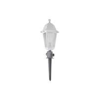 GloboStar® SOLME 203-0223 Vintage Καρφωτό Φωτιστικό Φαναράκι Μονόφωτο 1 x E27 IP44 Λευκό Πλαστικό Σώμα - Μ15 x Π15 x Υ45cm