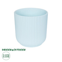 GloboStar® Artificial Garden SEMINYAK 20519 Διακοσμητική Κεραμική Γλάστρα Λευκή Π17 x M17 x Υ17