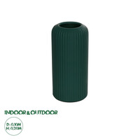 GloboStar® Artificial Garden KUTA 21256 Διακοσμητικό Κεραμικό Βάζo Πράσινο Π10 x Μ10 x Υ20 cm
