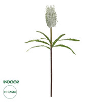 GloboStar® Artificial Garden WHITE STIPA FRUIT BRANCH 21374 Τεχνητό Διακοσμητικό Κλαδί Στίπα Y69cm