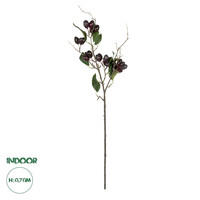 GloboStar® Artificial Garden OLIVE FRUIT BRANCH 21447 Τεχνητό Διακοσμητικό Κλαδί Ελίας Y70cm