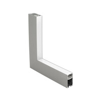 GLOBOSTAR® ALP-CORNER-IN90 LUMILINE 61771 Επιφανειακό / Κρεμαστό Προφίλ Αλουμινίου Γωνία με Λευκό Γαλακτερό Πατητό Κάλυμμα για Ταινίες LED IP20 - Γκρι Ανθρακί Ματ - Μ30 x Π3.5 x Υ7cm