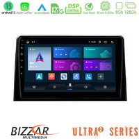 Bizzar Ultra Series Peugeot Partner / Citroën Berlingo 2020-> 8core Android13 8+128gb Navigation Multimedia Tablet 10" u-ul2-Ct1028