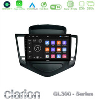 Clarion Gl300 Series 4core Android11 2+32gb Chevrolet Cruze 2009-2012 Navigation Multimedia Tablet 9" με Carplay & Android Auto u-gl3-Cv0045