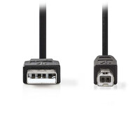 NEDIS CCGT60100BK20 USB 2.0 Cable A Male-USB-B Male 2.0m Black