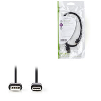 NEDIS CCGP60600BK10 USB 2.0 Cable Type-C Male - A Male 1.0 m Black