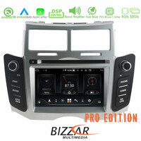 Bizzar Toyota Yaris Silver Color Android 10 8core Navigation Multimediau-bl-8c-Ty47sl-pro