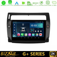 Bizzar g+ Series Citroen c4 2004-2010 8core Android12 6+128gb Navigation Multimedia Tablet 9" u-g-Ct0812b